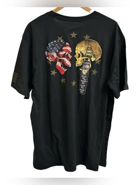 Men's XL T-Shirt Skulls USA Stars Stripes Don’t Tread On Me Rattlesnake New